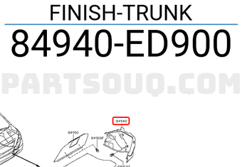 Nissan 84940ED900 FINISH-TRUNK