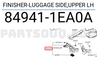 Nissan 849411EA0A FINISHER-LUGGAGE SIDE,UPPER LH