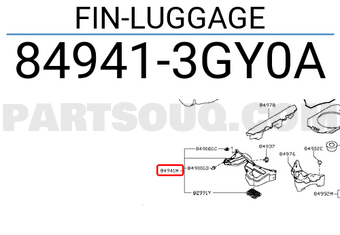 Nissan 849413GY0A FIN-LUGGAGE