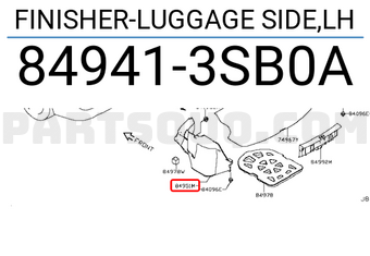 Nissan 849413SB0A FINISHER-LUGGAGE SIDE,LH