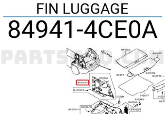 Nissan 849414CE0A FIN LUGGAGE