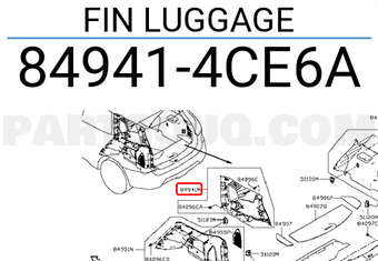 Nissan 849414CE6A FIN LUGGAGE