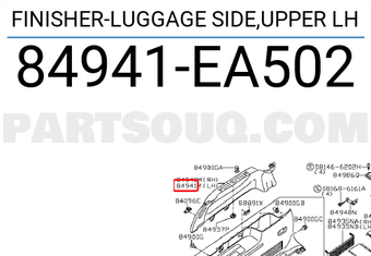 Nissan 84941EA502 FINISHER-LUGGAGE SIDE,UPPER LH