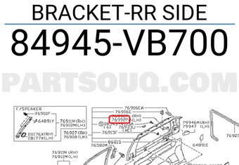 Nissan 84945VB700 BRACKET-RR SIDE
