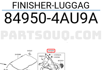 Nissan 849504AU9A FINISHER-LUGGAG