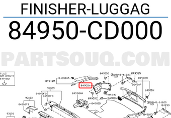 Nissan 84950CD000 FINISHER-LUGGAG