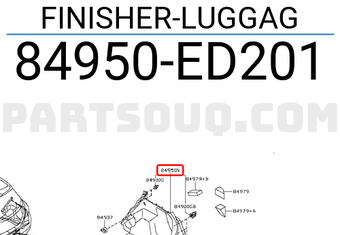 Nissan 84950ED201 FINISHER-LUGGAG