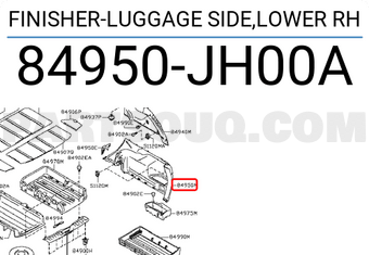Nissan 84950JH00A FINISHER-LUGGAGE SIDE,LOWER RH