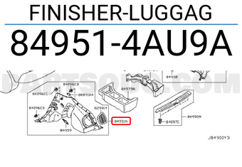 Nissan 849514AU9A FINISHER-LUGGAG