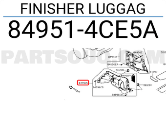 Nissan 849514CE5A FINISHER LUGGAG