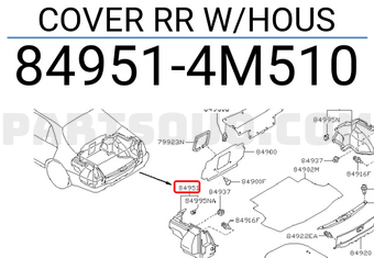Nissan 849514M510 COVER RR W/HOUS