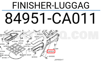 Nissan 84951CA011 FINISHER-LUGGAG