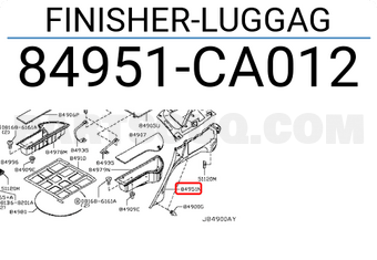Nissan 84951CA012 FINISHER-LUGGAG