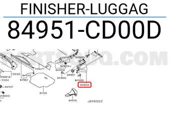 Nissan 84951CD00D FINISHER-LUGGAG