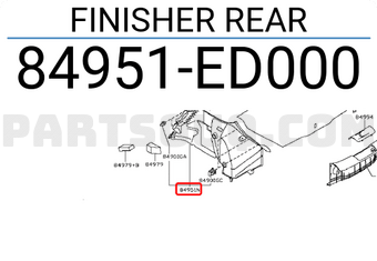 Nissan 84951ED000 FINISHER REAR