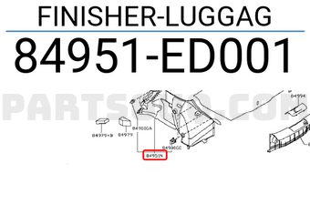 Nissan 84951ED001 FINISHER-LUGGAG