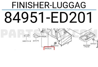 Nissan 84951ED201 FINISHER-LUGGAG
