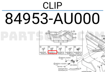 Nissan 84953AU000 CLIP