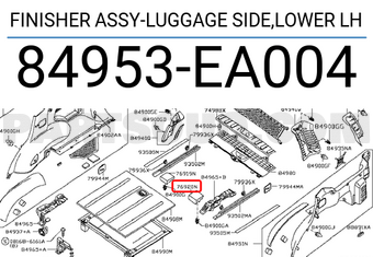 Nissan 84953EA004 FINISHER ASSY-LUGGAGE SIDE,LOWER LH