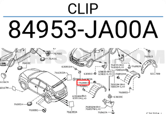 Nissan 84953JA00A CLIP