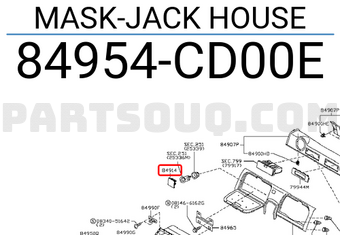 Nissan 84954CD00E MASK-JACK HOUSE
