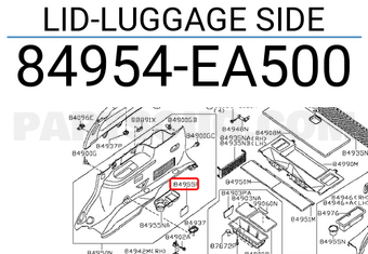 Nissan 84954EA500 LID-LUGGAGE SIDE