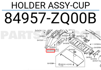 Nissan 84957ZQ00B HOLDER ASSY-CUP