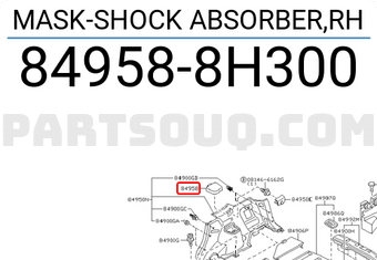 Nissan 849588H300 MASK-SHOCK ABSORBER,RH