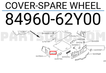 Nissan 8496062Y00 COVER-SPARE WHEEL