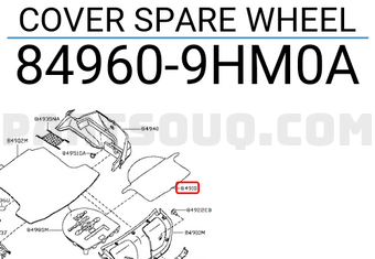Nissan 849609HM0A COVER SPARE WHEEL