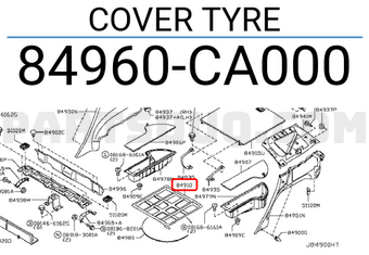 Nissan 84960CA000 COVER TYRE