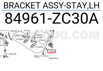 Nissan 84961ZC30A BRACKET ASSY-STAY,LH