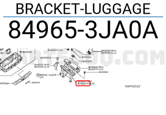 Nissan 849653JA0A BRACKET-LUGGAGE