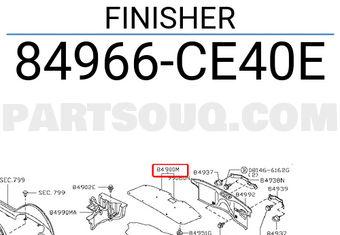 Nissan 84966CE40E FINISHER