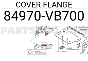 Nissan 84970VB700 COVER-FLANGE