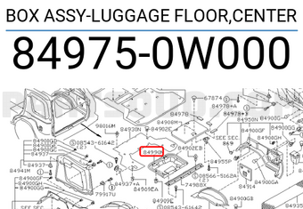 Nissan 849750W000 BOX ASSY-LUGGAGE FLOOR,CENTER