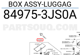 Nissan 849753JS0A BOX ASSY-LUGGAG