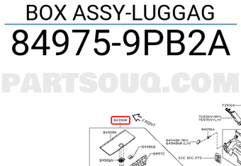 Nissan 849759PB2A BOX ASSY-LUGGAG