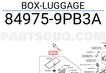 Nissan 849759PB3A BOX-LUGGAGE