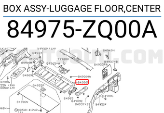 Nissan 84975ZQ00A BOX ASSY-LUGGAGE FLOOR,CENTER