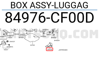 Nissan 84976CF00D BOX ASSY-LUGGAG