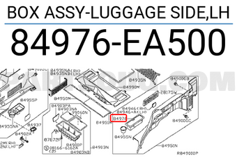Nissan 84976EA500 BOX ASSY-LUGGAGE SIDE,LH