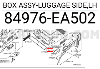 Nissan 84976EA502 BOX ASSY-LUGGAGE SIDE,LH