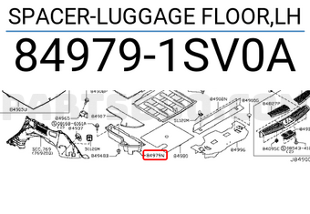 Nissan 849791SV0A SPACER-LUGGAGE FLOOR,LH