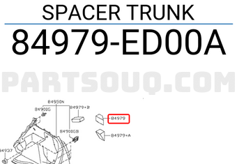 Nissan 84979ED00A SPACER TRUNK