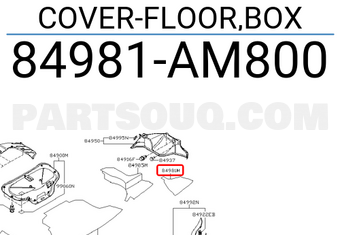 Nissan 84981AM800 COVER-FLOOR,BOX