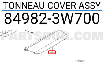 Nissan 849823W700 TONNEAU COVER ASSY