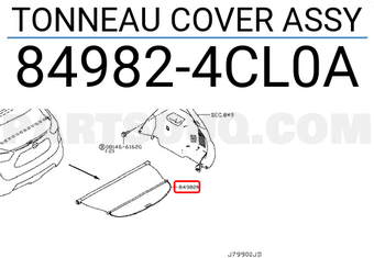 Nissan 849824CL0A TONNEAU COVER ASSY