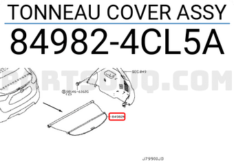 Nissan 849824CL5A TONNEAU COVER ASSY