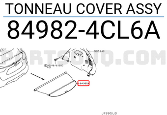 Nissan 849824CL6A TONNEAU COVER ASSY